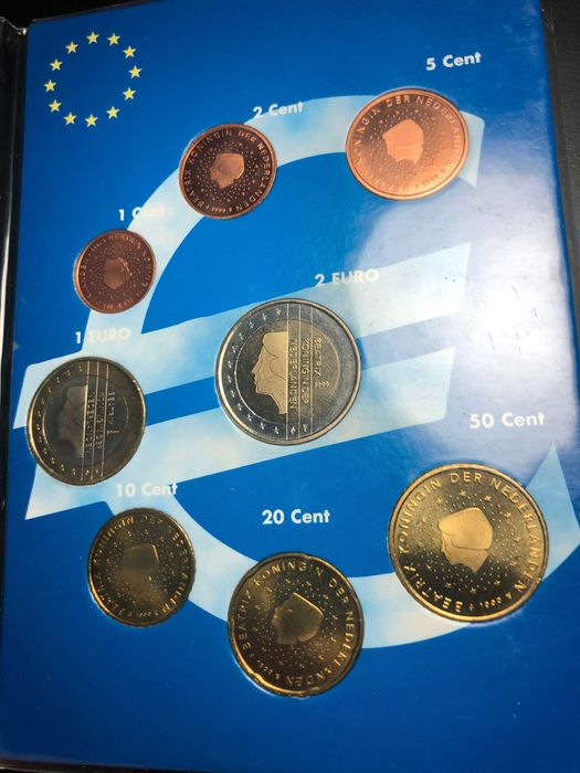 Set Anual Euros Holanda 1999 UNC com Livro