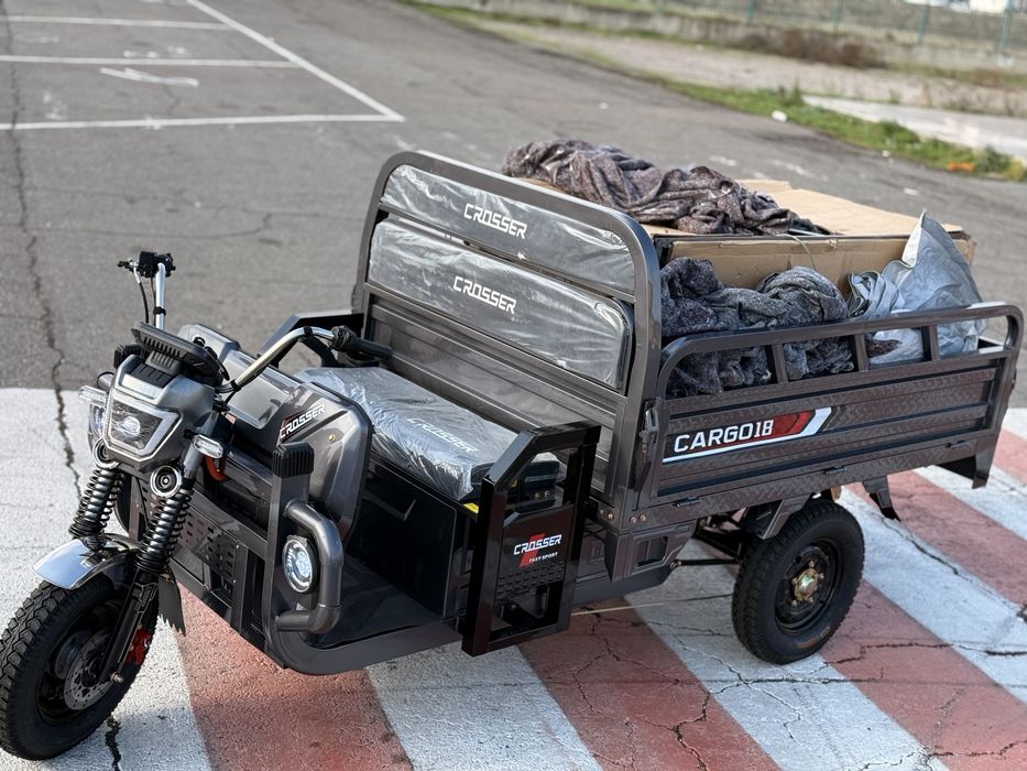 Електротрицикл вантажний Crosser CARGO 18 муравей трицикл Одеса