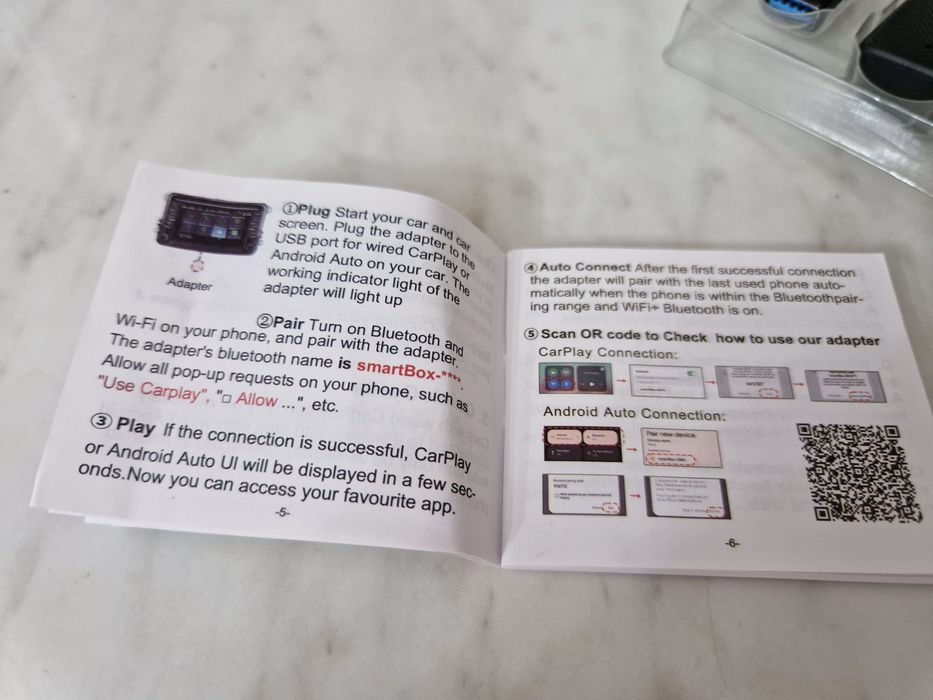 Bezprzewodowy Adapter CarPlay i Android Auto Mini - Konwerter