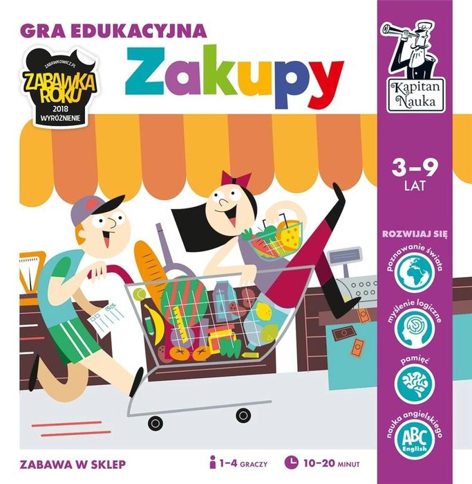 Kapitan Nauka Zakupy. Gra edukacyjna Kapitan Nauka ,250x250 mm