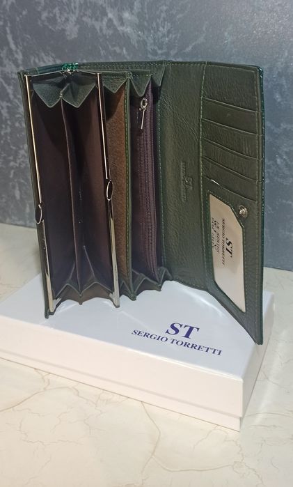 Кошелек женский кожаный лаковый ST гаманець жіночий шкіряний