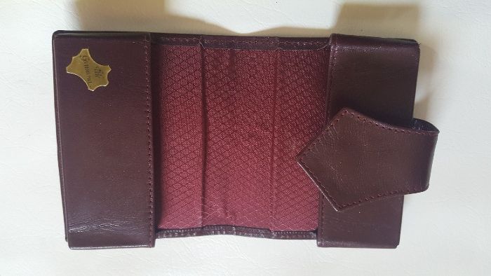 Carteira em pele, para guardar cartões