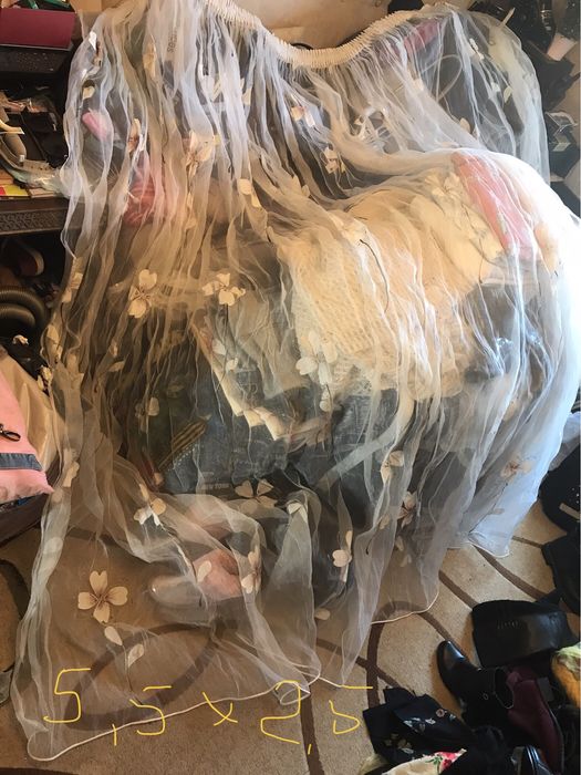 Тюль шикарна тюль з кільцями