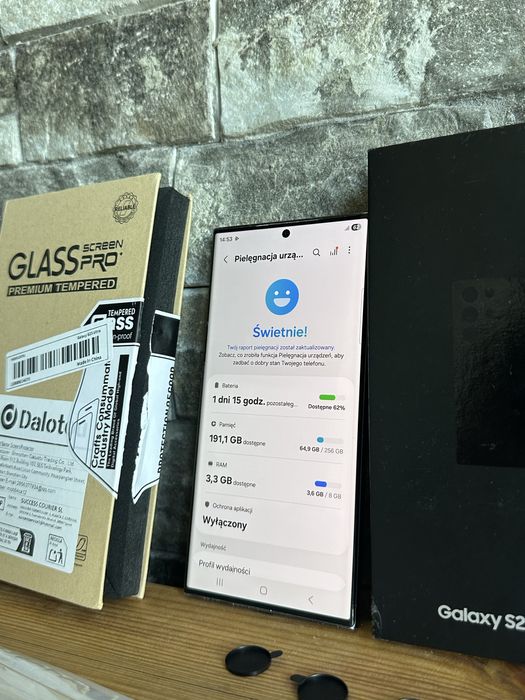 Zestaw Samsung s23 Ultra Black w 100% sprawny