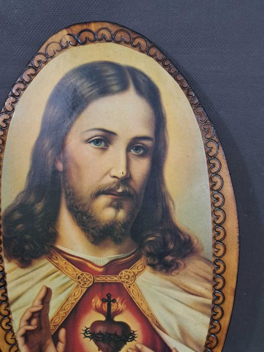 Obraz Jezus Chrystus, reprodukcja na drewnie