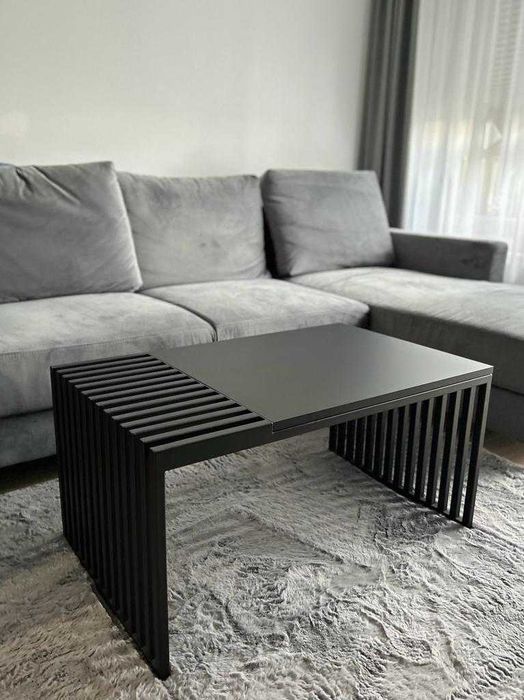 Stolik kawowy LOFT metalowy duży 80x80x47 meble metalowe Loft industrialne