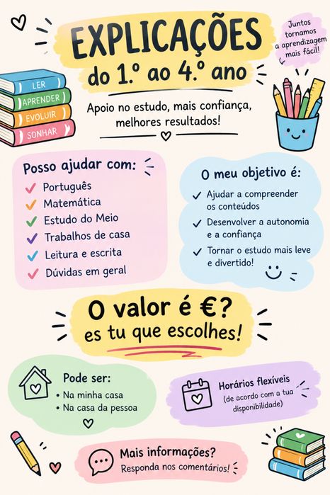 Explicações- do 1 ano ao 4