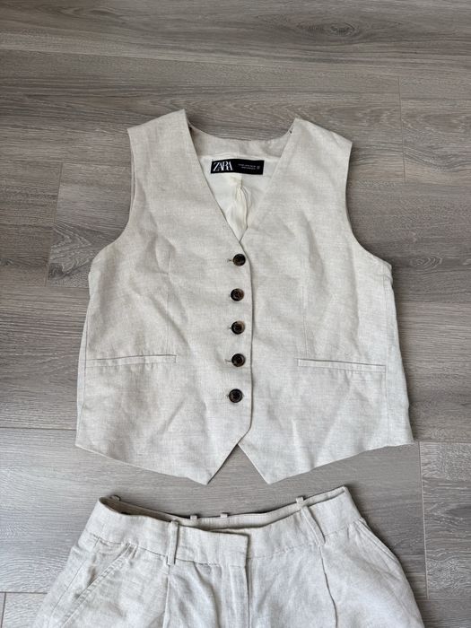 Лляний костюм  zara
