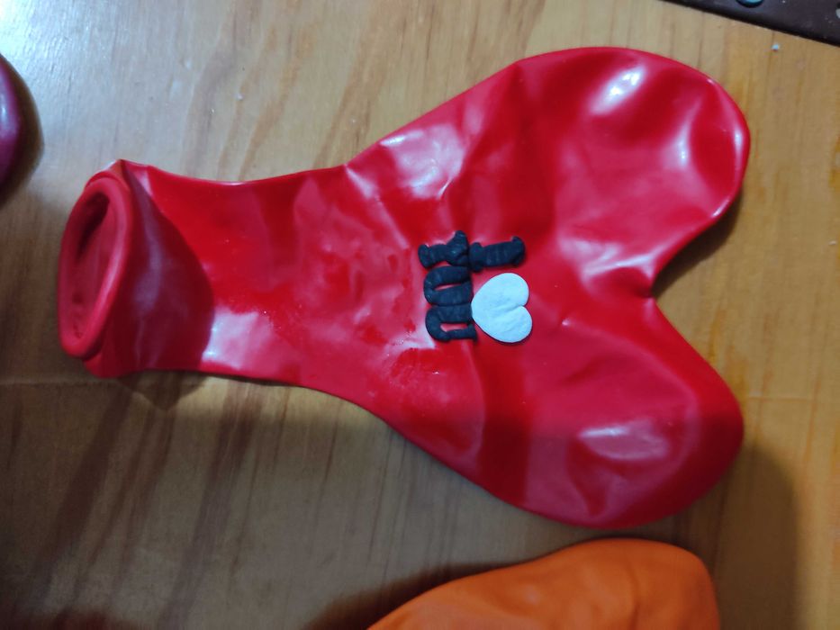 Conjunto Baloes em forma de coração "I Love You" Várias cores