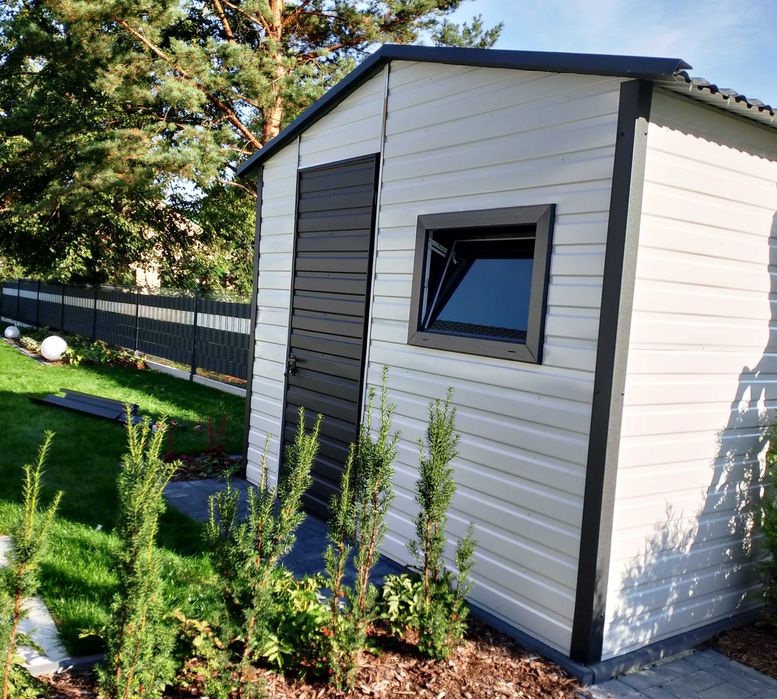 Domek Narzędziowy + Wiata Obita Panelami