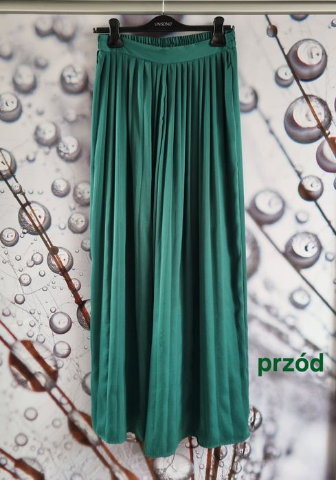 Aksamitne maxi spodnico-spodnie, Stradivarius, rozm M