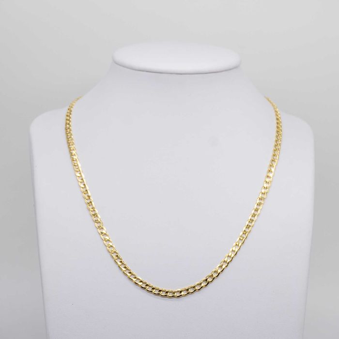 Złoty łańcuszek 585 7,91gram 55cm Pancerka dmuchana 5mm NOWY