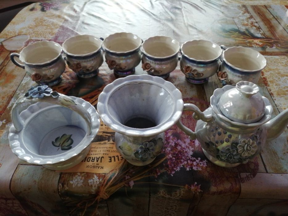 Чайний сервіз на 6 персон з голубим відтінком