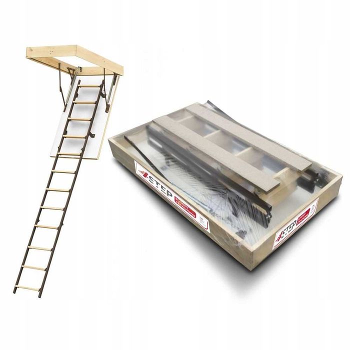 Schody Strychowe Stallux 90x70 32mm 1,2W/m2 H265 cm WYPRZEDAŻ