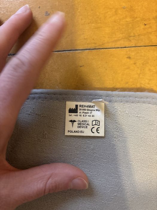 Orteza ledzwiowo- krzyzowa z pasami dociągowymi AR-SO-01 szary Reh4Mat