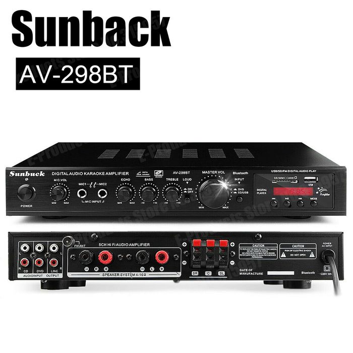 Wzmacniacz 5.1 kino domowe Radio Bluetooth Odtwarzacz MP3 Sunbuck AV-298BT