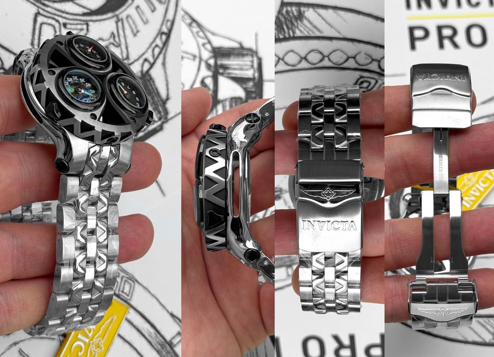 Чоловічий годинник Invicta 44594 CERBERUS Three Dials 47 mm. 100 MT.