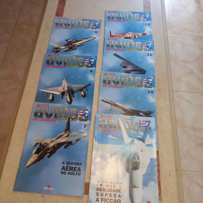 Vendo 12 fascículos de Aviões de Combate a muito bom preço
