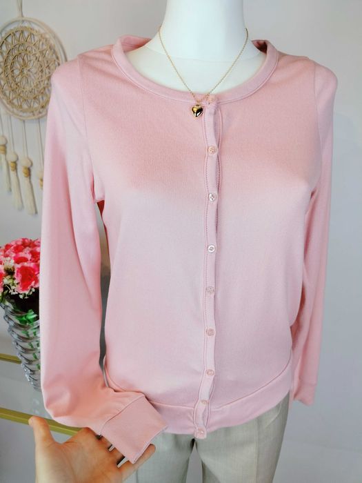Różowy sweter kardigan w rozmiarze L 40