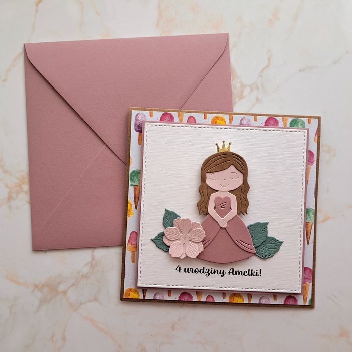 Personalizowana kartka na 5, 4, 3, 2 urodziny z królewną