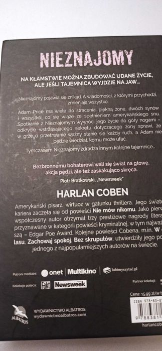 KSIĄŻKA  Harlan Coben  "Nieznajomy"