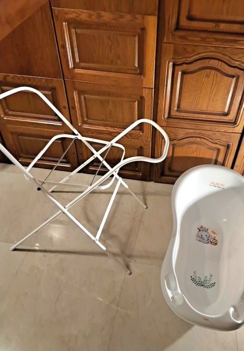Wanienka ze stelażem Tega Baby 102cm biała wanna dla niemowlaka