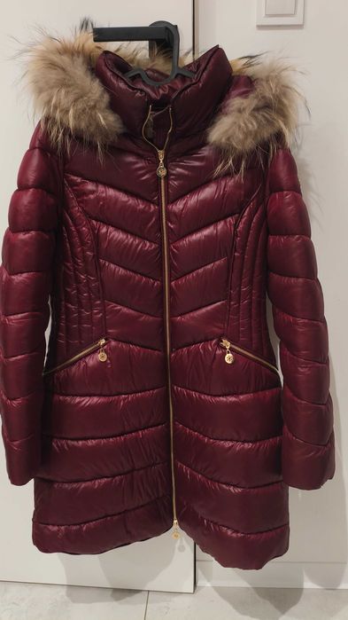Bordowa kurtka damska