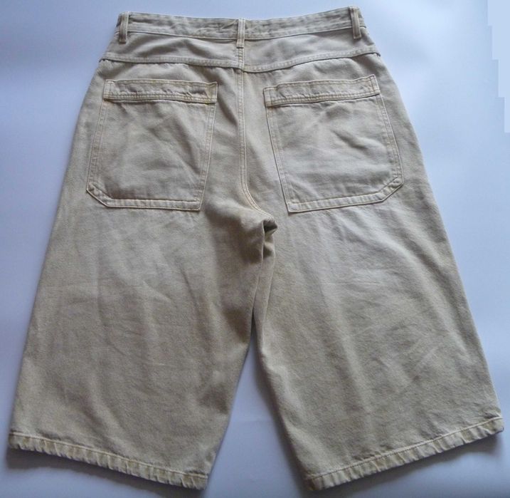 Spodenki Bershka Super Baggy 3/4 Bawełna Hiphop Bardzo Szerokie Roz 34