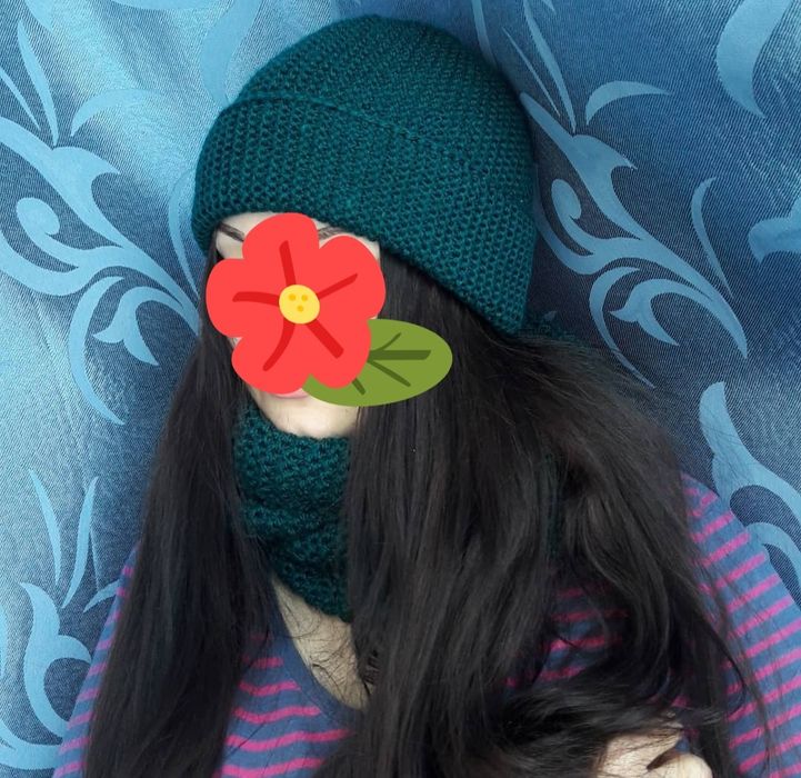 Шапка и снуд.  Комплект.  Ручная работа