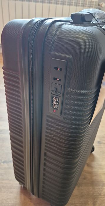 Puccini walizka kabinowa na kółkach szyfr abs028C-1 czarna