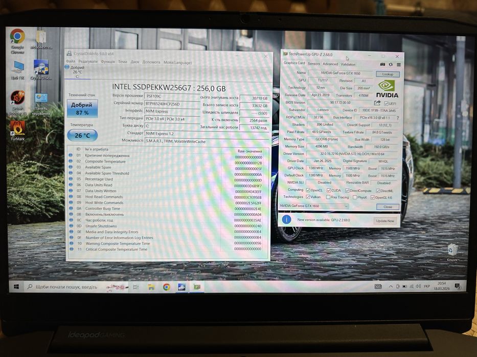 Потужний ігровий ноут  Lenovo Gaming 3 (Ryzen 6 ядер, GTX 1650)