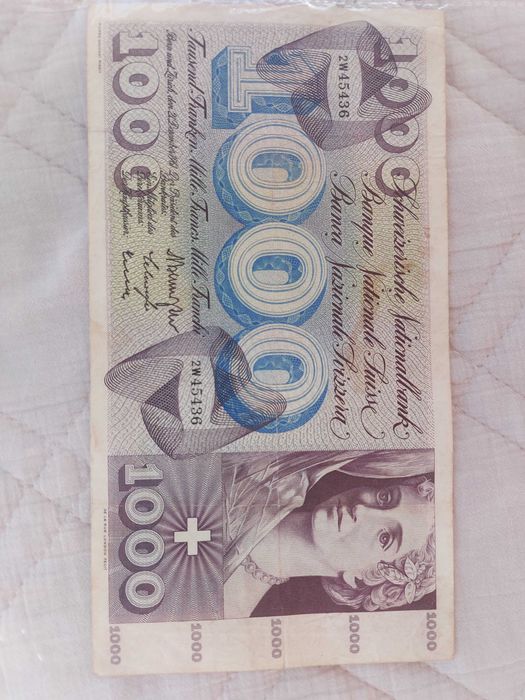 Notas Suiças muito antigas