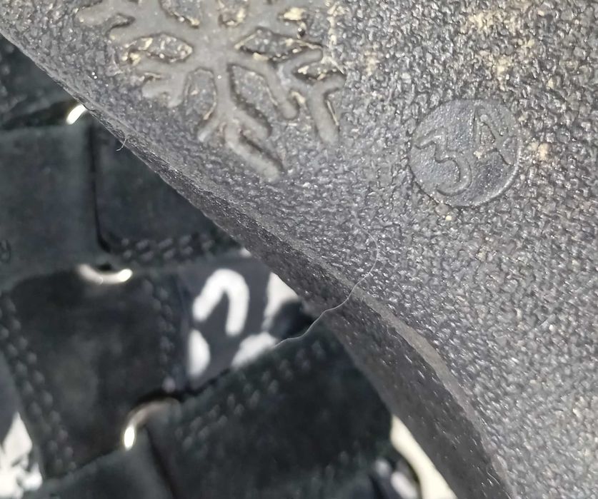 Buty FLORTEX - ciepłe czarne botki z białymi mazakami - r. 34