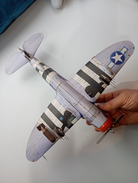 Model kartonowy Mały Modelarz 6/1998 P-47 Thunderbolt vintage sklejony