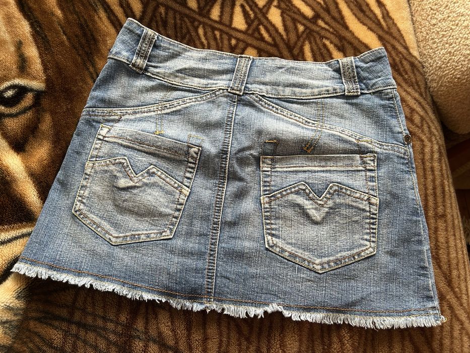 Джинсова юбка спідниця з міні + шорти в подарунок