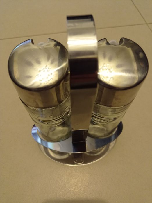 Galheteiro Inox e vidro64563901769730122