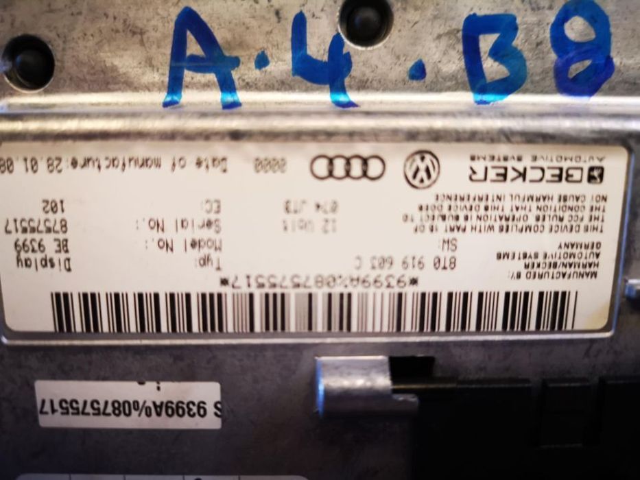 AUDI A4 B8 A5 ECRÃ LCD DISPLAY - R115