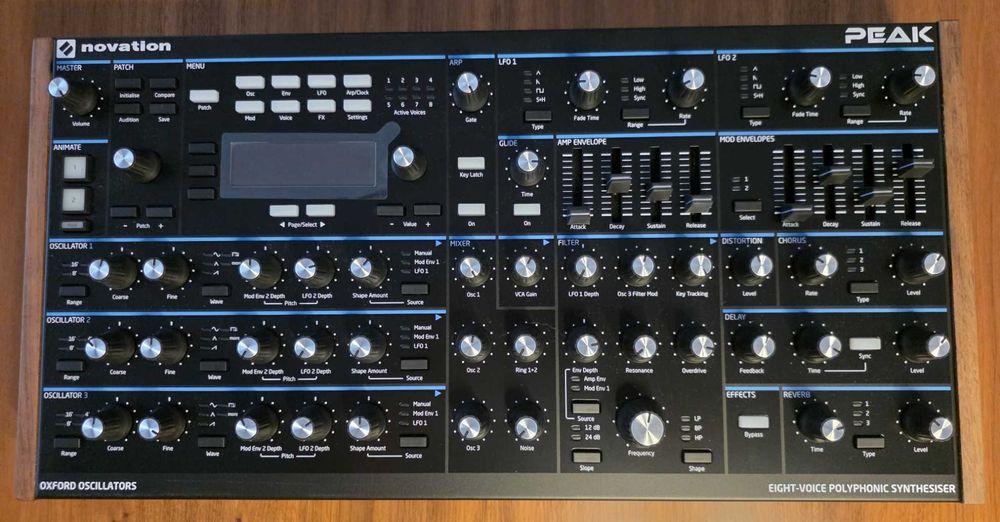 Sintetizador Novation PEAK com decksaver