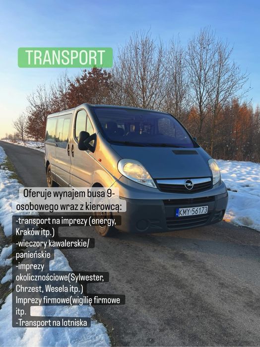 TRANSPORT BUS 9 OSÓB – Wesela • Imprezy • Lotniska • Eventy