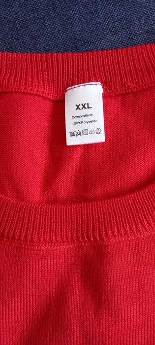 Nowy czerwony sweterek XXL