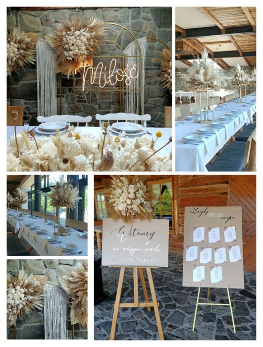 Dekoratorka Florystka ślubna weselna dekoracje imprez boho glamour itp