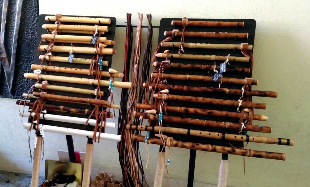 Flet indyjski BANSURI / etniczny / mały bas / tonacja D / 62cm