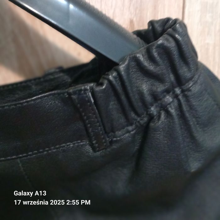 Spodnie damskie skóra naturalna na motor