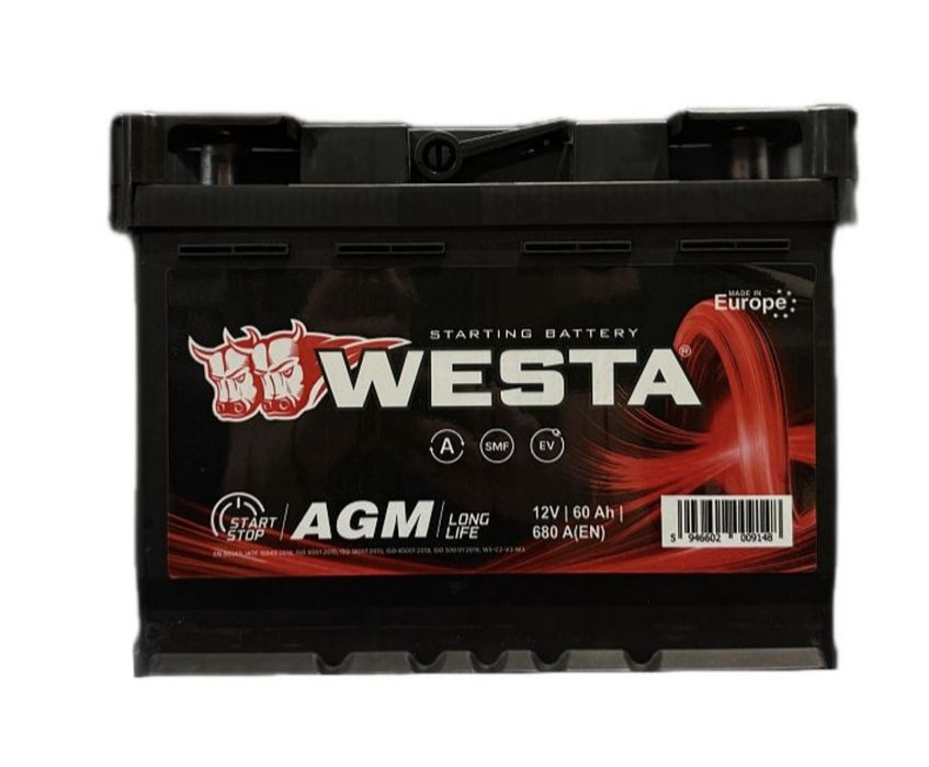 Акумулятори Westa AGM 6СТ-60,70,80,95,105