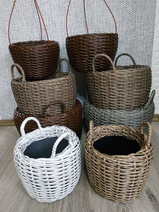 Кашпо из ротанга своими руками!