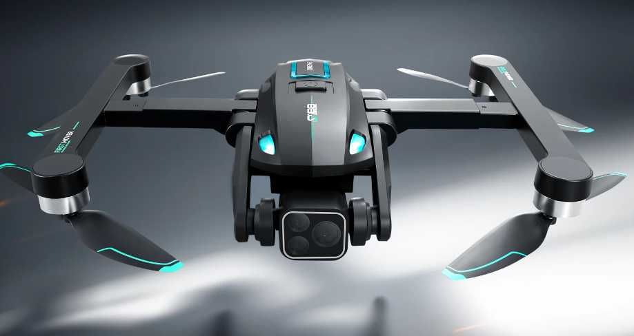 Dron S188 Kamera WIFI 2000m GPS 3X Bateria UNIKANIE PRZESZKÓD