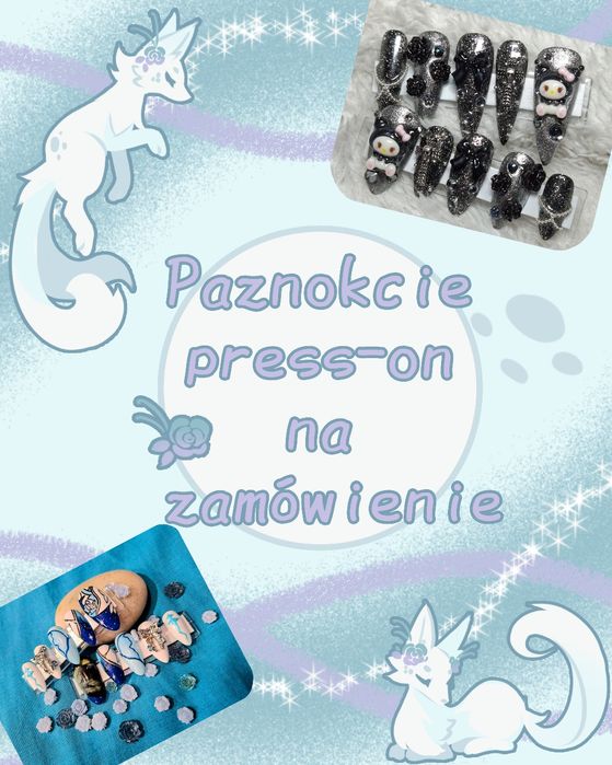 Personalizowane paznokcie press-on (tipsy)