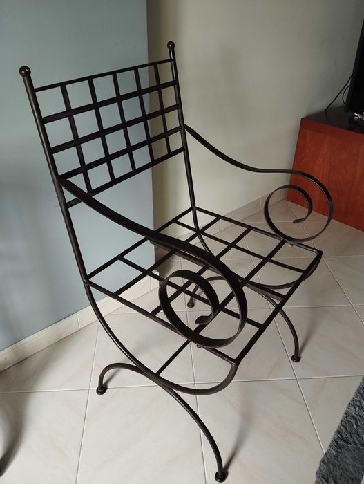 Cadeirão ferro forjado