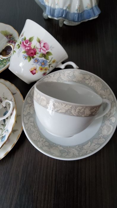 Чайна пара чашка, чайне тріо Royal Doulton Albert