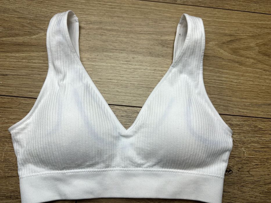 Primark biustonosz biały sportowy S